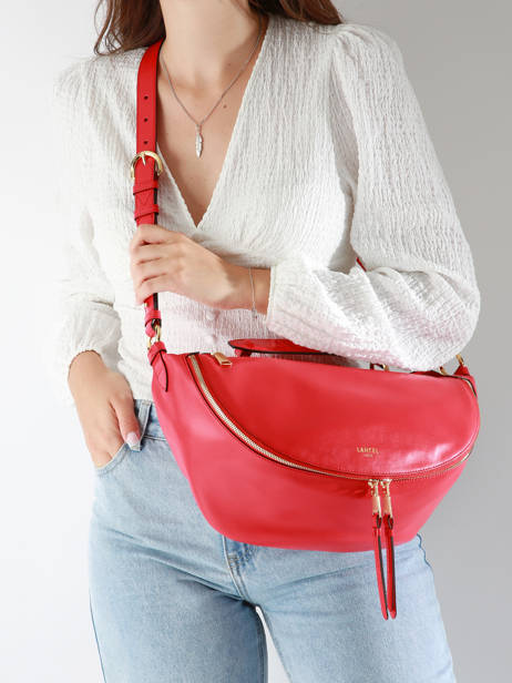 Cross Body Tas M Origami Leder Lancel Rood origami A12528 ander zicht 1